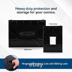 1 Case (5) BCW Black CGC Graded Slab Comic Book Box Acid Free Storage Tote Bin