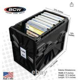 1 Case (5) BCW Black CGC Graded Slab Comic Book Box Acid Free Storage Tote Bin