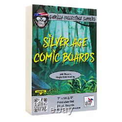 10 50 100 500 1000 GCS Modern Silver Golden Age Thick Comic Book Bags or Boards