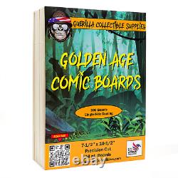 10 50 100 500 1000 GCS Modern Silver Golden Age Thick Comic Book Bags or Boards