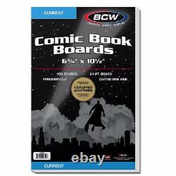 10 50 100 + PREMADE BCW CURRENT SILVER GOLD TREASURY Comic Book Bags and Boards