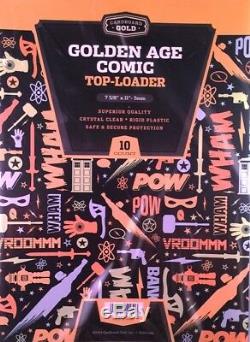 100 CBG Golden Age Comic Book Hard Plastic Topload Holders rigid toploaders