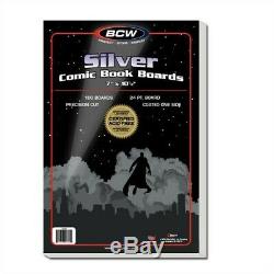 1000 BCW Silver Age Comic Book NON-RESEALABLE Poly Bags +Acid Free Backer Boards