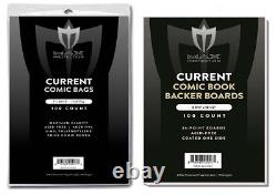 1000 THICK Current / Modern Comic Book Poly Bags + Acid Free Boards Max Pro
