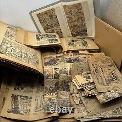 1250+ Lot Platinum & Golden Age Clipped Newspaper Comic Strip Scrapbook Superman