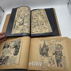 1250+ Lot Platinum & Golden Age Clipped Newspaper Comic Strip Scrapbook Superman