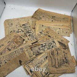 1250+ Lot Platinum & Golden Age Clipped Newspaper Comic Strip Scrapbook Superman