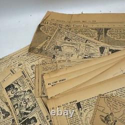 1250+ Lot Platinum & Golden Age Clipped Newspaper Comic Strip Scrapbook Superman