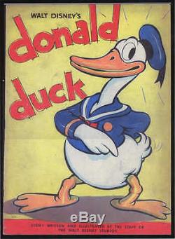 1935 DONALD DUCK Linen Book, Whitman #978,1st DD Story