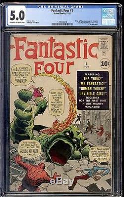 1961 Fantastic Four #1 CGC 5.0 The Fantastic Four and Mole Man 1st App