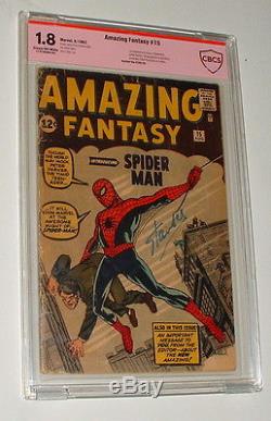 1962 Amazing Fantasy Issue #15 Comic Book Cbcs 1.8 Stan Lee Signature Series