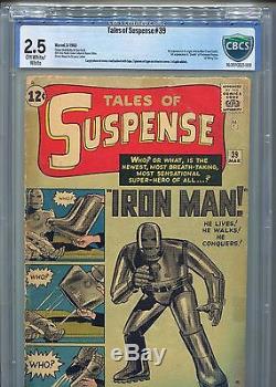 1963 Marvel Tales Of Suspense #39 Cbcs 2.5 Ow-ow 1st Appearance Iron Man Cgc