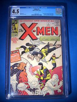 1963 X-MEN #1 Marvel Comics CGC Graded 4.5 VG+ RARE Off WHITE Pages