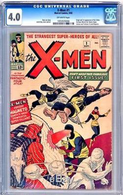1963 X-Men 1 CGC 4.0! 1st App of Magneto, Mutants, Professor X! KEY