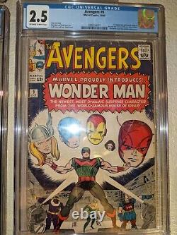 1964 Marvel Avengers #9 1st Appearance Wonder Man Cgc 2.5