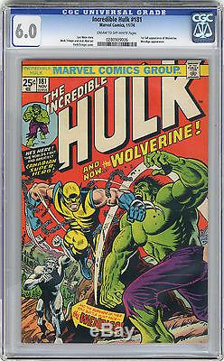 1974 Incredible Hulk 181 CGC 6.0 1st Wolverine