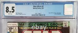 1977 Star Wars #1 Marvel Comic Book, July 1977 (7/77) Graded CGC 8.5 White Pages