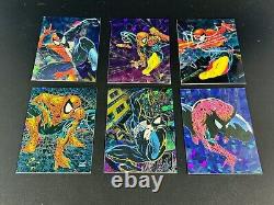 1992 Comic Images- Spider-Man McFarlane Era Complete Prism Chase Cards Set P1-P6