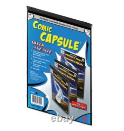 20 Comic Capsule Silver Age Comic Book Plastic Protector Black UV Protection
