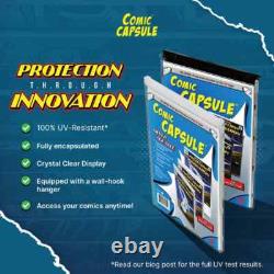 20 Comic Capsule Silver Age Comic Book Plastic Protector Black UV Protection