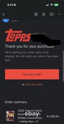 2025 Marvel Comic Book Heroes 1975 Golden Anniversary Hobby Box Topps