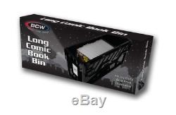 5 BCW Long Comic Book Bins Black Plastic Storage Box