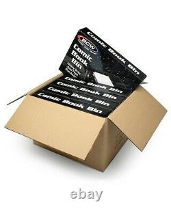 5 BCW Short Comic Book Bins Black Plastic Storage Box Bin Boxes with Partition