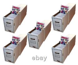 5 Long Comic Book Drawer Boxes Comics Storage Box with Drawers and Dividers