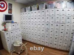 5 Long Comic Book Drawer Boxes Comics Storage Box with Drawers and Dividers