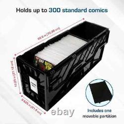 5 PACK BCW Long Comic Book Bin Heavy Duty Acid Free- 300 Ct Stackable CASE OF 5