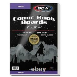 500 Bcw Silver Age Comic Book Resealable Bags And Backer Boards