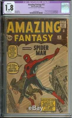 Amazing Fantasy #15 Cgc 1.8 Ow Pages