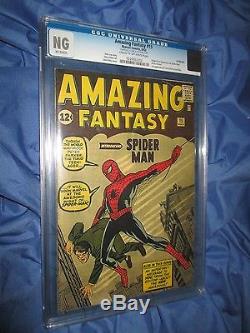 AMAZING FANTASY #15 CGC 1962 1st Appearance of Spiderman (Coverless)