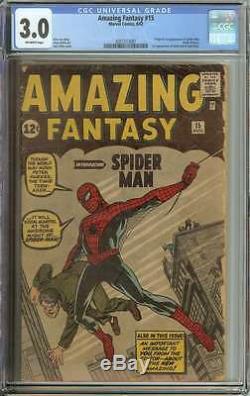 Amazing Fantasy #15 Cgc 3.0 Ow Pages