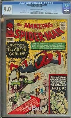 Amazing Spider-man #14 Cgc 9.0 Cr/ow Pages