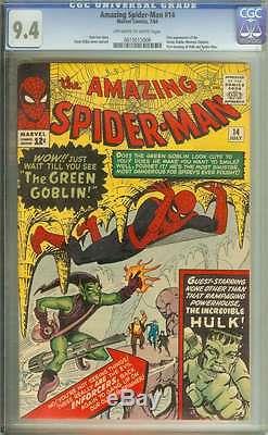 AMAZING SPIDER-MAN #14 CGC 9.4 OWithWH PAGES