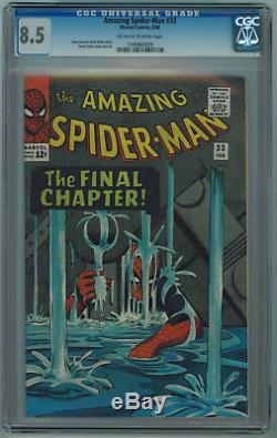 AMAZING SPIDER-MAN #33 CGC 8.5 CLASSIC COVER HIGH GRADE DITKO ART OWithW PGS 1966