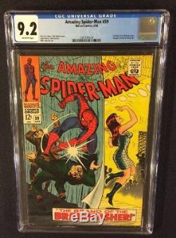 AMAZING SPIDER-MAN #59 Comic Book CGC 9.2 Kingpin Cameo 1ST MARY JANE COVER 1968