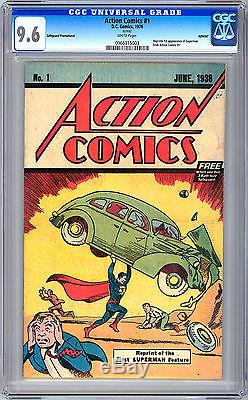 Action Comics #1 Cgc 9.6 Wp Rare Hi-grade Safeguard Promo Reprint 1938-1976