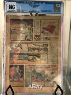 Action Comics #1 First Appearance Of Superman Universal Unrestored Holy Grail