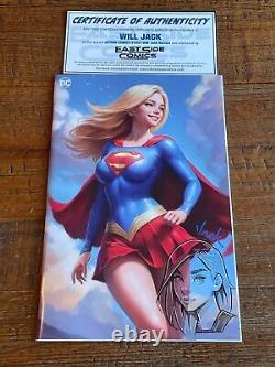 Action Comics #1057 Will Jack Signed Remark Sketch Coa Supergirl Virgin Variant