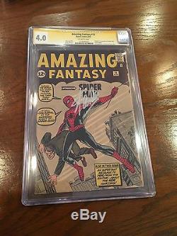 Amazing Fantasy #15 1st Spider-Man (1962)! CGC 4.0 SS Stan Lee Signed in silver