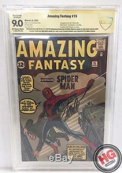 Amazing Fantasy #15 8/62 CBCS 9.0 R 1st Spider-Man SIGNED by Stan Lee HOLY GRAIL