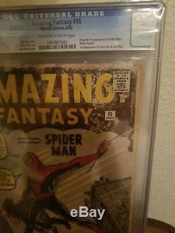 Amazing Fantasy #15 CGC 1.5 Origin! 1st Spider-man! Movie! C12 212 cm