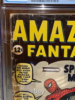 Amazing Fantasy #15 CGC 1.5 Origin! 1st Spider-man! Movie! C12 L9 212 cm