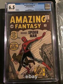 Amazing Fantasy 15 CGC 6.5 signed by Stan Lee