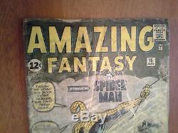 Amazing Fantasy #15 Origin and 1st Appearance of Spider-Man! POOR Condition