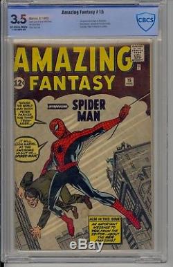 Amazing Fantasy #15 THE HOLY GRAIL OF THE SILVER AGE NO MARVEL CHIPPING CBCS 3.5