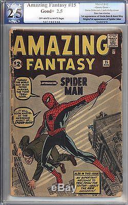 Amazing Fantasy #15 Vol 1 PGX 2.5 Very Nice Unrestored 1st App Spider-Man 1962