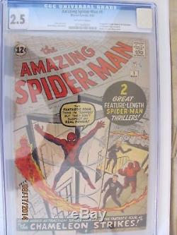 Amazing Spider-Man 1 CGC 2.5 Marvel 1963